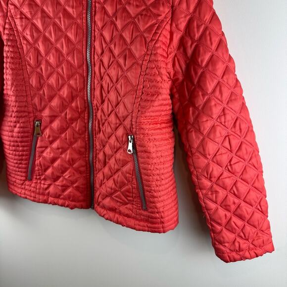 Marc New York Andrew Marc Quilted Coral Women’s Jacket ~ S - Picture 2 of 14